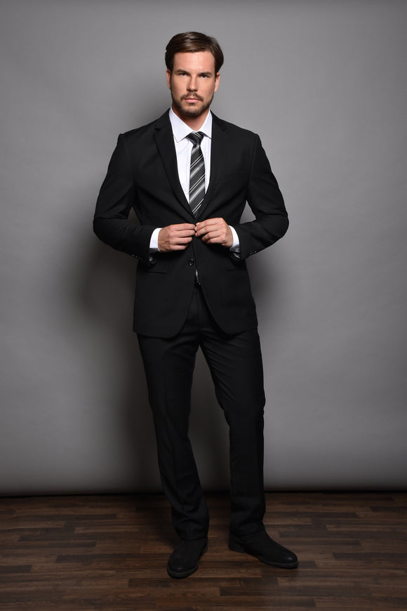חליפה דגם Antonio Milano - שחור מאט