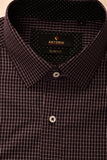 חולצה מכופתרת דגם Massimo שרוול קצר - בורדו מעושן